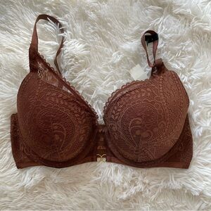 NWT Aerie real power plunge push up paisley bra